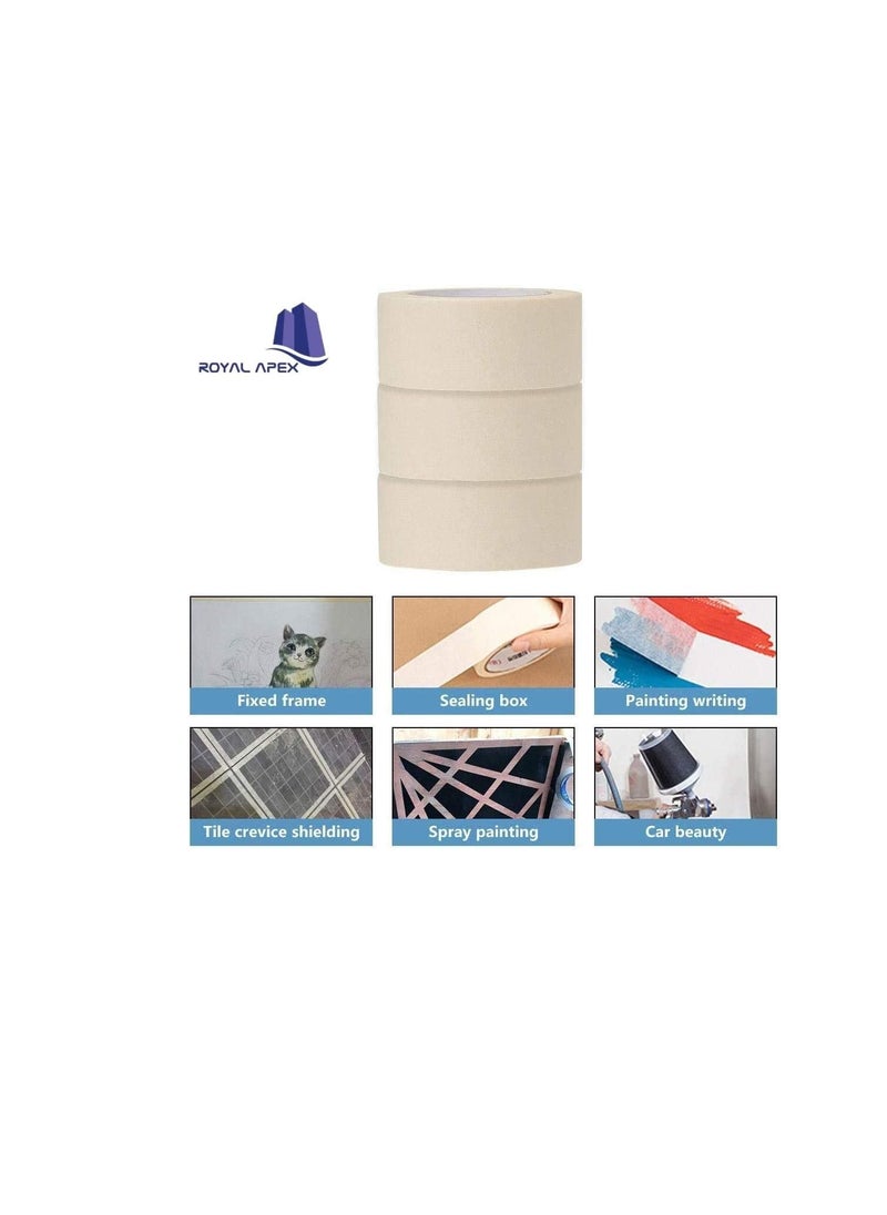 Generic Adhesive Masking Tape General Purpose Painter's Tape Bulk for Painting, Labeling, Packing, Craft, Art, Home, Office, School Etc. (Pack of 2-2 Inch)  - Image 3