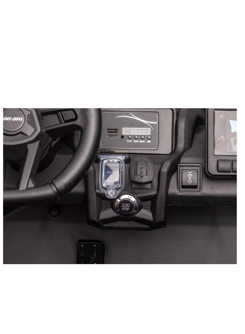 Can-Am Maverick Turbo RR Truck Plastic 12V14AH/4M - Blue - Image 3