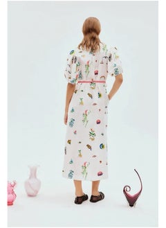 Madam Uniq Casual Vacation Lantern Sleeve Loose Shirt Dress  - Image 2