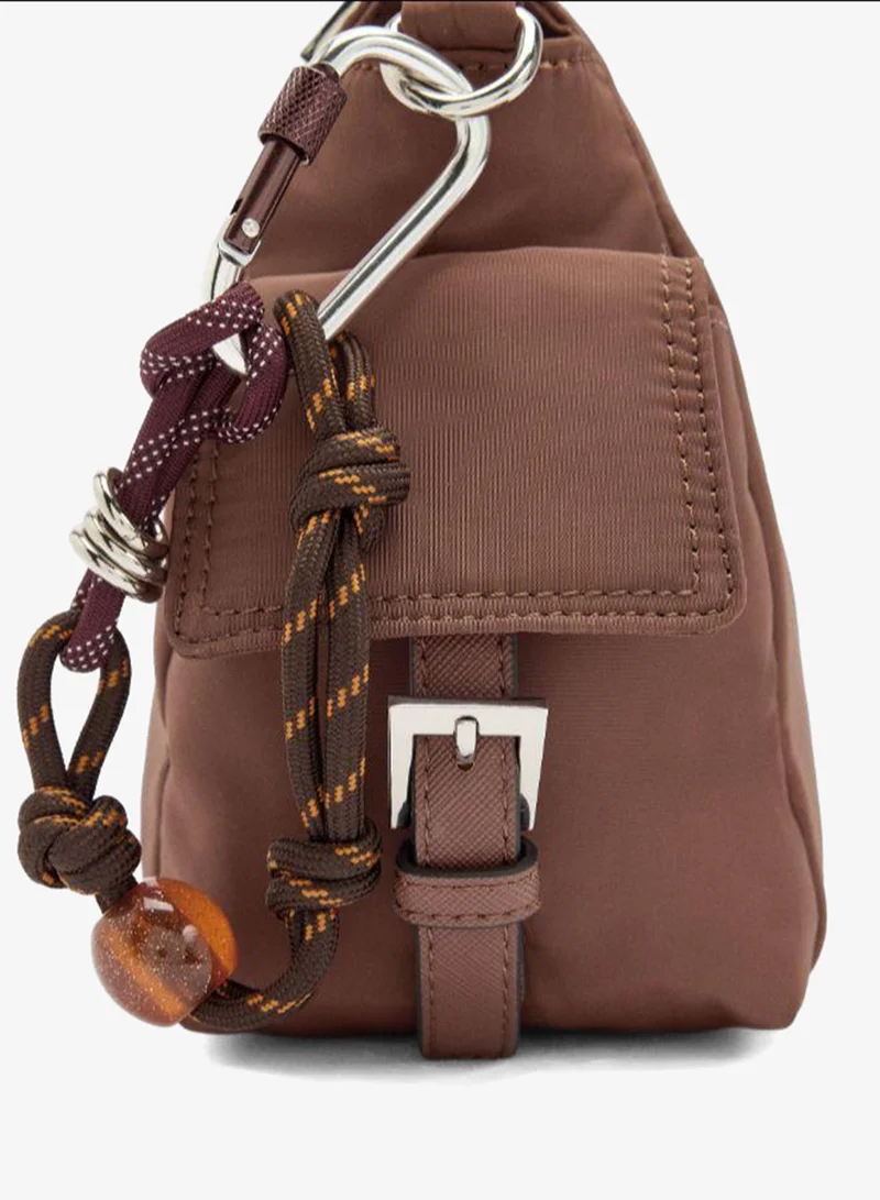 PARFOIS Nylon crossbody bag with pendant