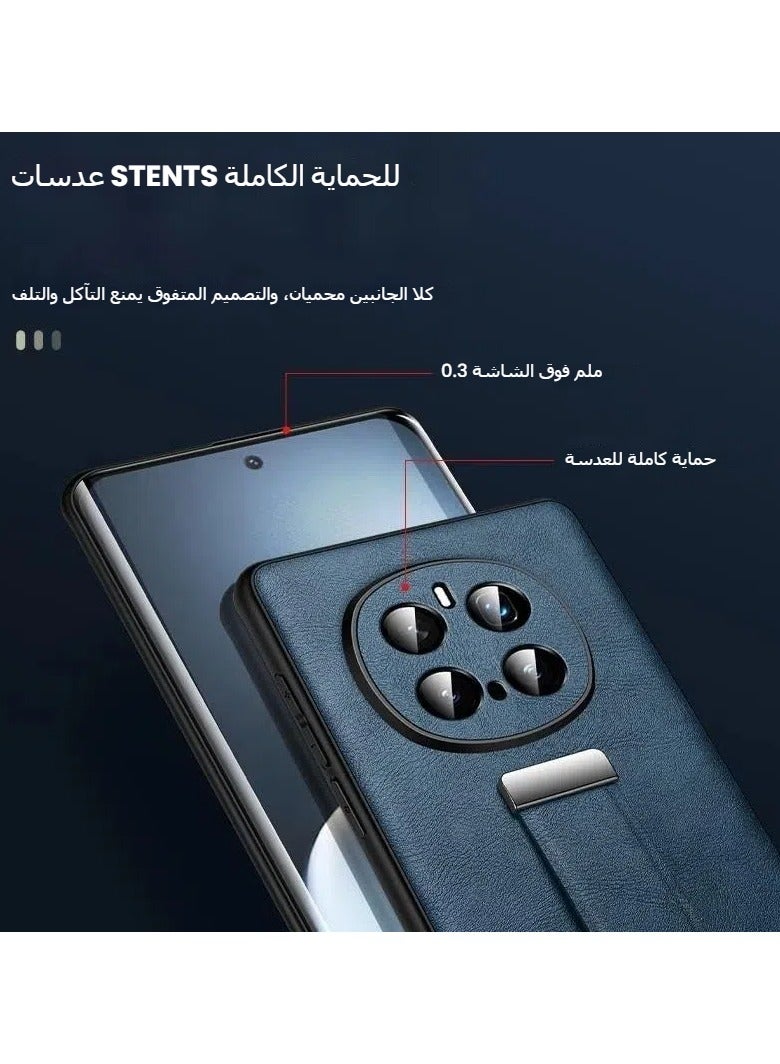 general Case Compatible with Honor Magic 7 Pro 5G Case Retractable Wristband Handheld Leather Case Shockproof Protective Bracket Cover for Honor Magic7 Pro - Image 2