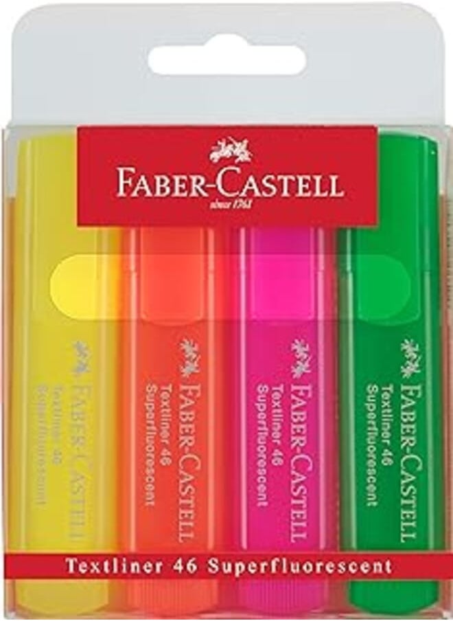 FABER-CASTELL FaBER-CaSTELL 154604 Textliner Set - 4 Colors 