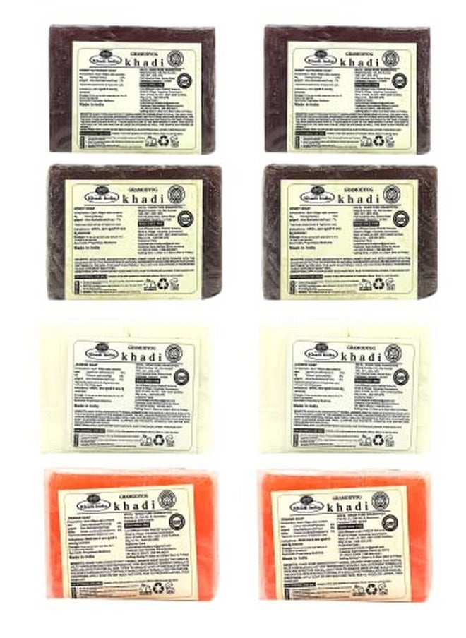 Khadi Pure Honey Glycerine, Honey, Jasmine & Orange Soap, 125 G (Pack Of 8)  - Image 2
