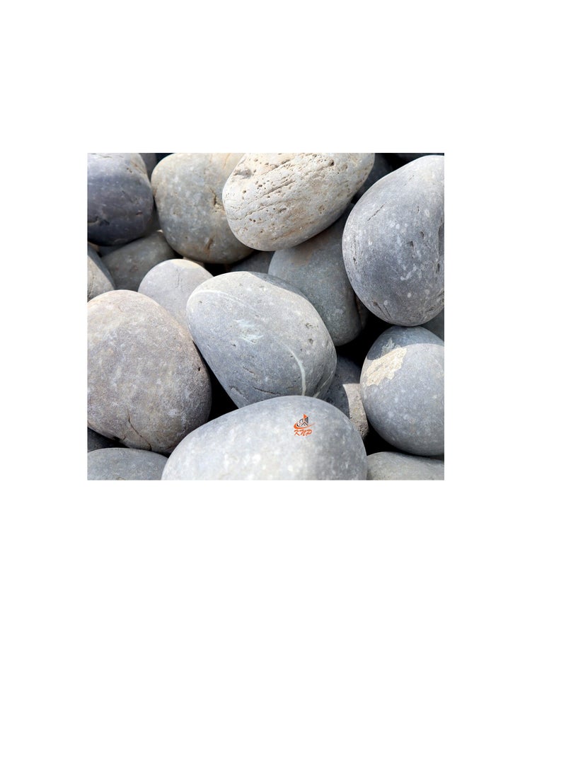KNP Gray River Pebbles Natural Garden Material 3-5 cm 20 kg - Image 2