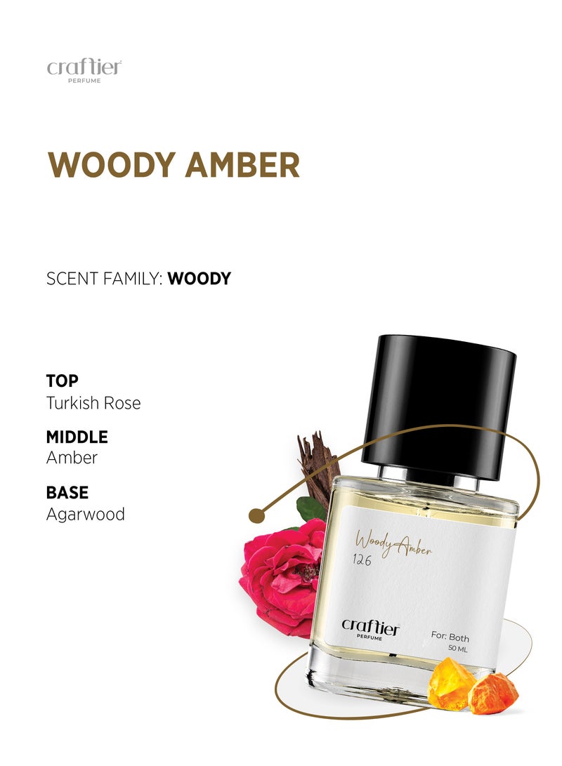 Craftier Perfume WOODY AMBER - Inspired of-THE NIGHT, Eau De Parfum for Men & Women - 50ml, Long Lasting Woody Fragrance Upto 24 Hrs, Travel Size Unisex Perfume - Image 3