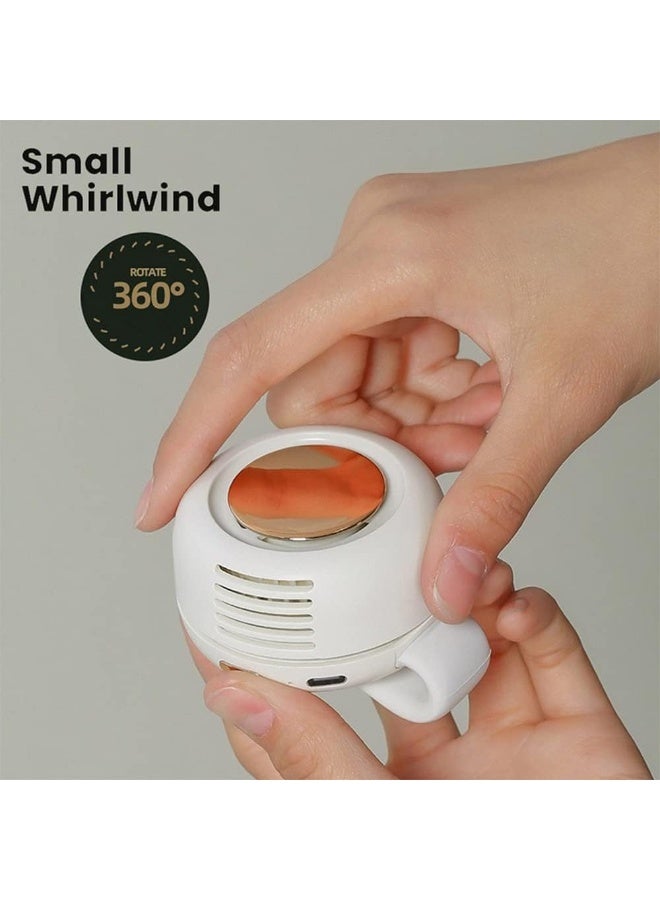 BlueFire Portable Mini Leafless Clip Fan for Waist, Neck & Collar - 360° Adjustable USB Rechargeable Bladeless Personal Fan | 900mAh Battery for 5Hrs Cooling | Ideal for Outdoor, Travel & Work - Stay Cool & Comfortable! - Image 5