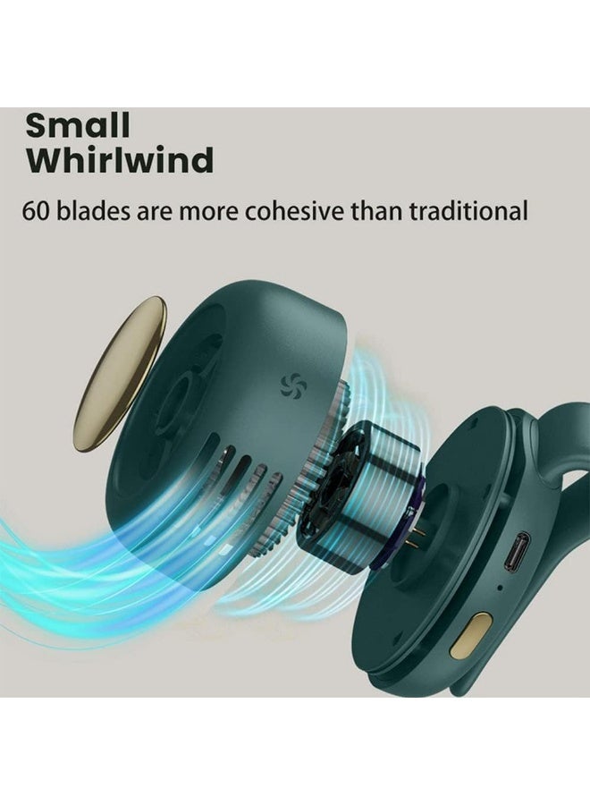 BlueFire Portable Mini Leafless Clip Fan for Waist, Neck & Collar - 360° Adjustable USB Rechargeable Bladeless Personal Fan | 900mAh Battery for 5Hrs Cooling | Ideal for Outdoor, Travel & Work - Stay Cool & Comfortable! - Image 4