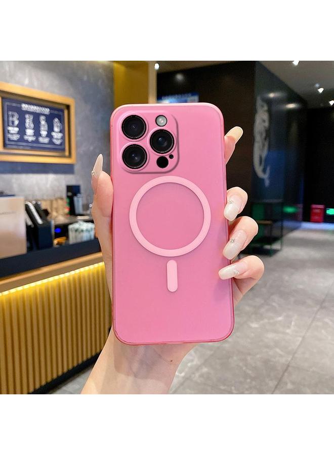 S-TOP Case For iPhone 16 Pro Max Fine Hole Ice Fog MagSafe PC Phone Case - Image 1