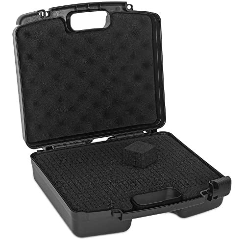 OUUTMEE Portable Hard Case 12.2" x 9.85" x 3.77" with Customizable Diced Foam,Protects for Equipments, Electronics, Tools, Microphones, Recorder and More - Image 1