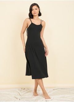 Styli Butterfly Back Double Strap Slip Dress  - Image 2