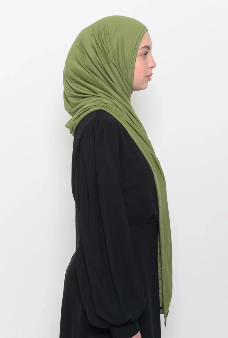 Altobeh Ready Practical Interlocking Luxury Organic Plain Combed Cotton Shawl Even Aligned - Pistachio Green