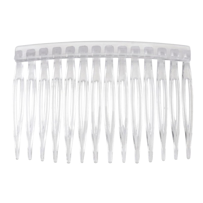 Lurrose 10PCS Clear Hair Side Combs Transparent Teeth Hair Barrettes Plastic Wedding Veil Combs Clips for Women Girls