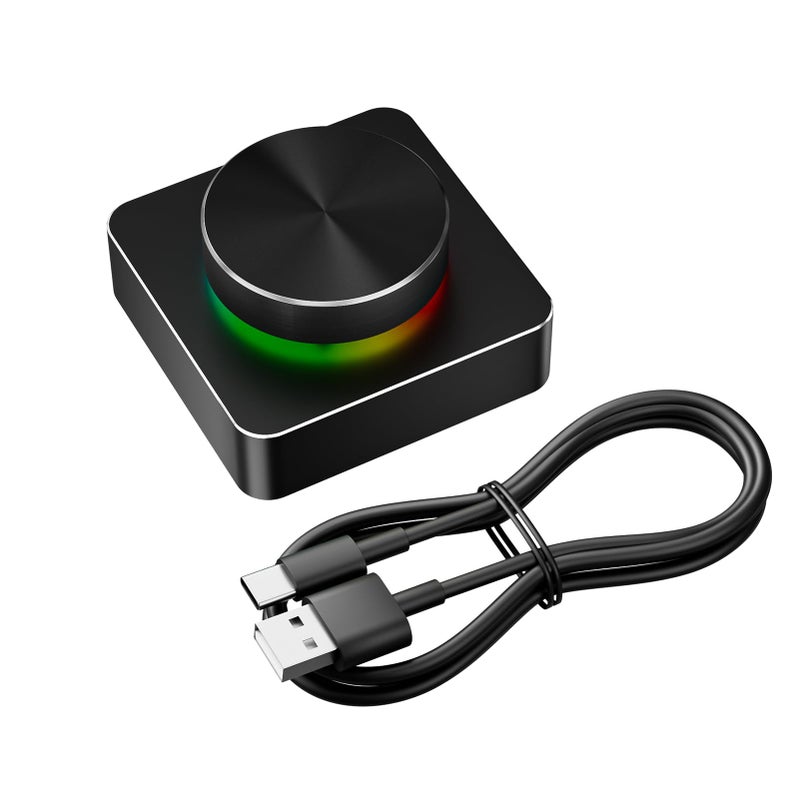 مقبض تحكم الوسائط المتعددة مع إضاءة RGB لضبط الصوت والتوصيل لسطح المكتب والكمبيوتر المحمول - Image 3