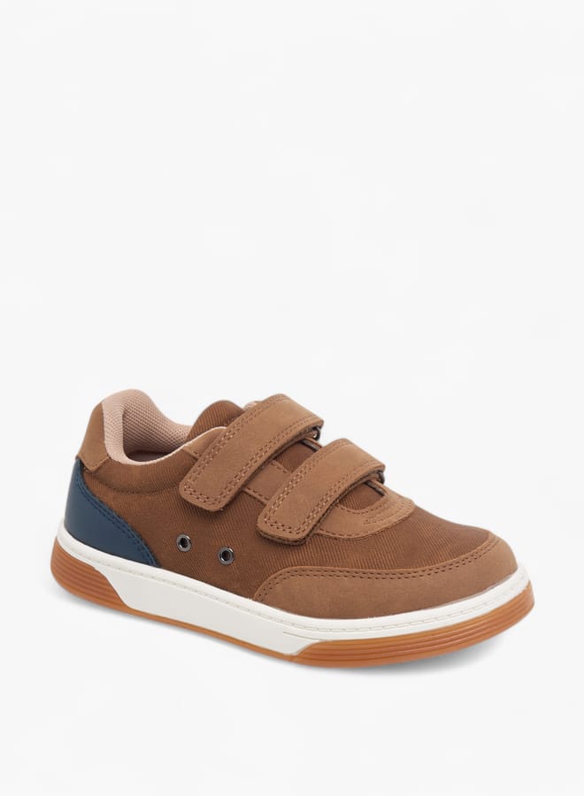 JUNIORS Boys Colourblock Sneakers With Hook And Loop Closure  - Image 1