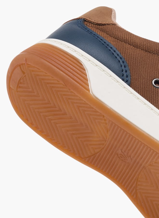 JUNIORS Boys Colourblock Sneakers With Hook And Loop Closure  - Image 5