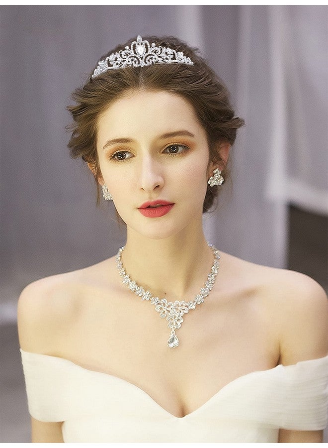 كوسايد تيجان تاج فضي من COCIDE مع عصابة رأس من الكريستال وتاج الأميرة من حجر الراين مع أمشاط وعصابات رأس للعروس وحفلات الزفاف وحفلات التخرج وأعياد الميلاد وإكسسوارات الشعر للنساء والفتيات (بدون نوع المشط) - Image 4