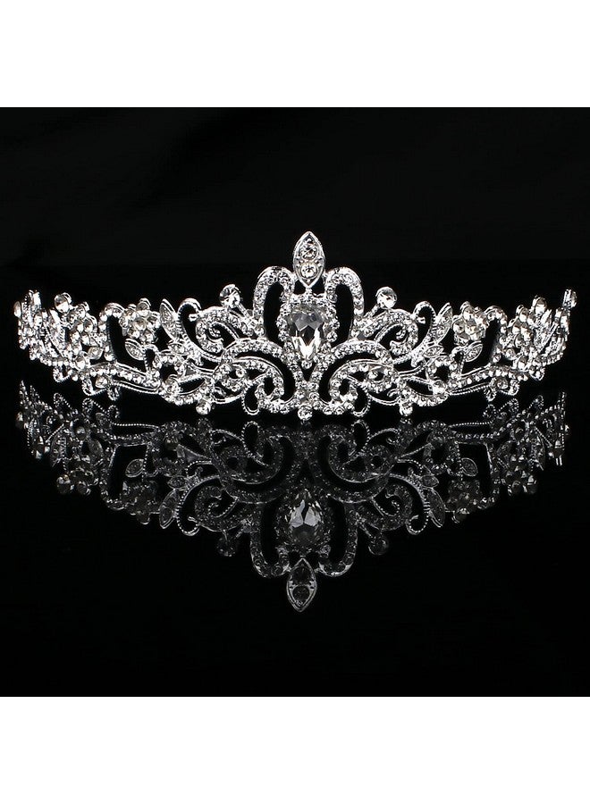 كوسايد تيجان تاج فضي من COCIDE مع عصابة رأس من الكريستال وتاج الأميرة من حجر الراين مع أمشاط وعصابات رأس للعروس وحفلات الزفاف وحفلات التخرج وأعياد الميلاد وإكسسوارات الشعر للنساء والفتيات (بدون نوع المشط) - Image 1