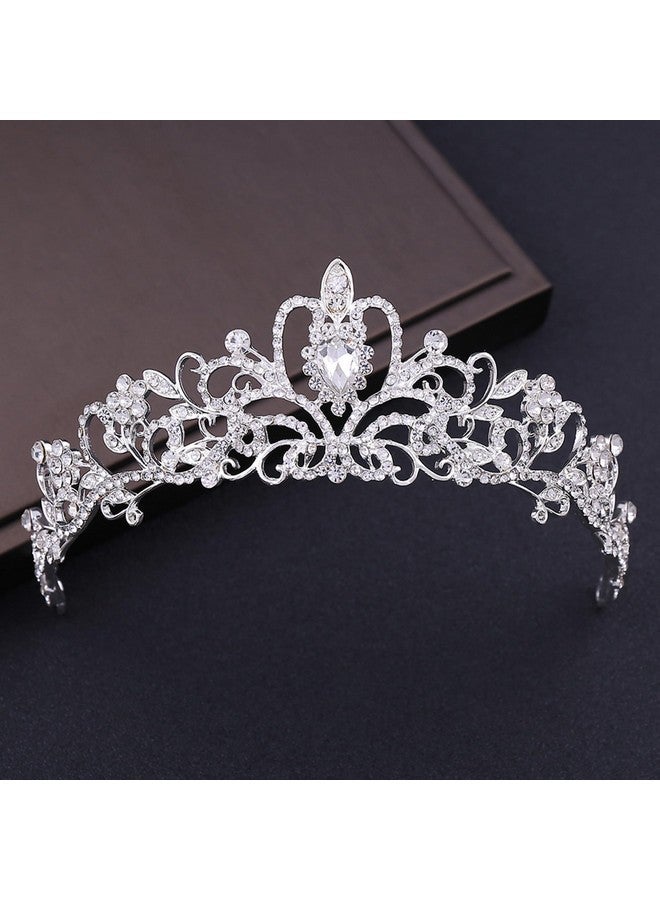كوسايد تيجان تاج فضي من COCIDE مع عصابة رأس من الكريستال وتاج الأميرة من حجر الراين مع أمشاط وعصابات رأس للعروس وحفلات الزفاف وحفلات التخرج وأعياد الميلاد وإكسسوارات الشعر للنساء والفتيات (بدون نوع المشط) - Image 5
