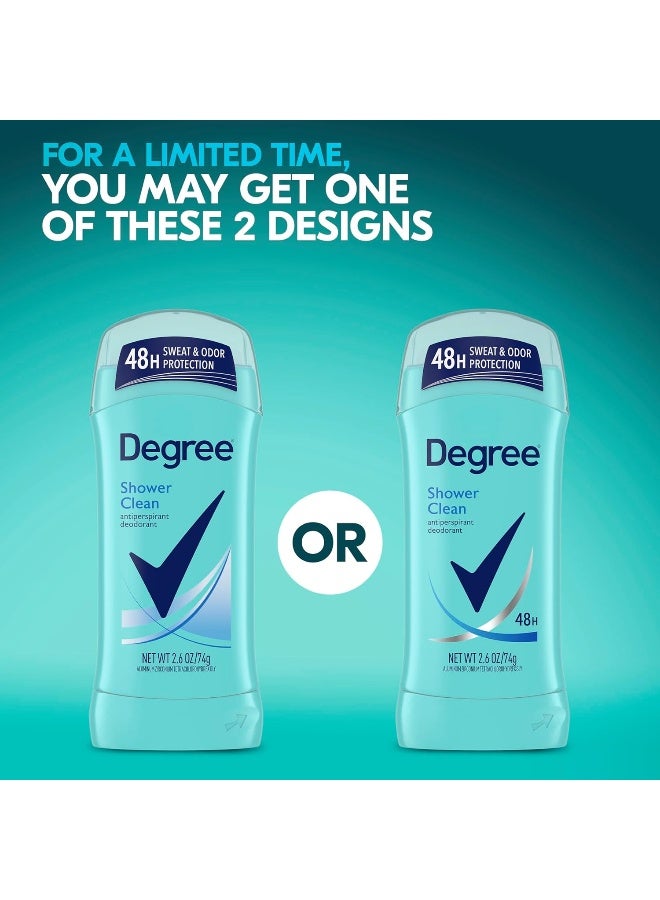 Degree Dry Protection Antiperspirant Deodorant Shower Clean Invisible Solid, 2.6 Ounce (Pack of 6) - Image 3