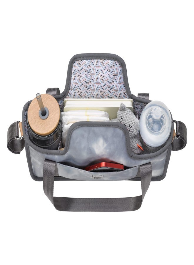 Petunia Pickle Bottom Wander Stroller Caddy | Perfect Baby Caddy to Keep Everything Organized | Multiple Carry Positions - Fits Most Strollers | Smoked Swirl Tie-Dye - Image 5