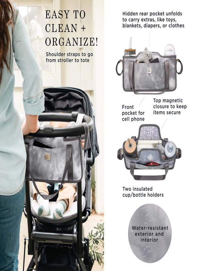 Petunia Pickle Bottom Wander Stroller Caddy | Perfect Baby Caddy to Keep Everything Organized | Multiple Carry Positions - Fits Most Strollers | Smoked Swirl Tie-Dye - Image 2