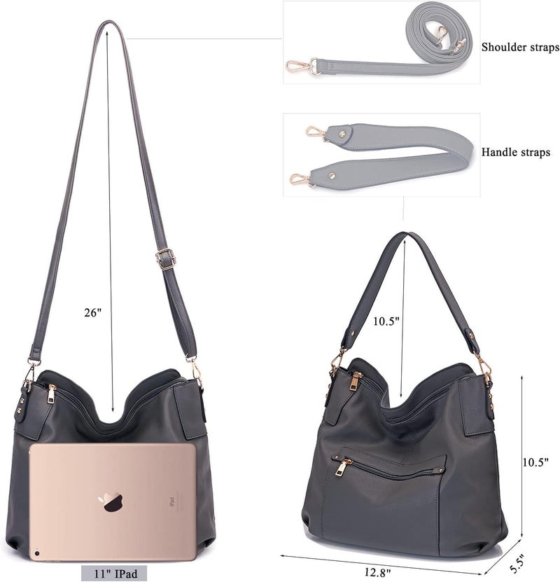 Idesort Large Crossbody Bags Ladies Shoulder Handbags Purse and Wallet Set for Women Totes Hobo Purses - Image 4