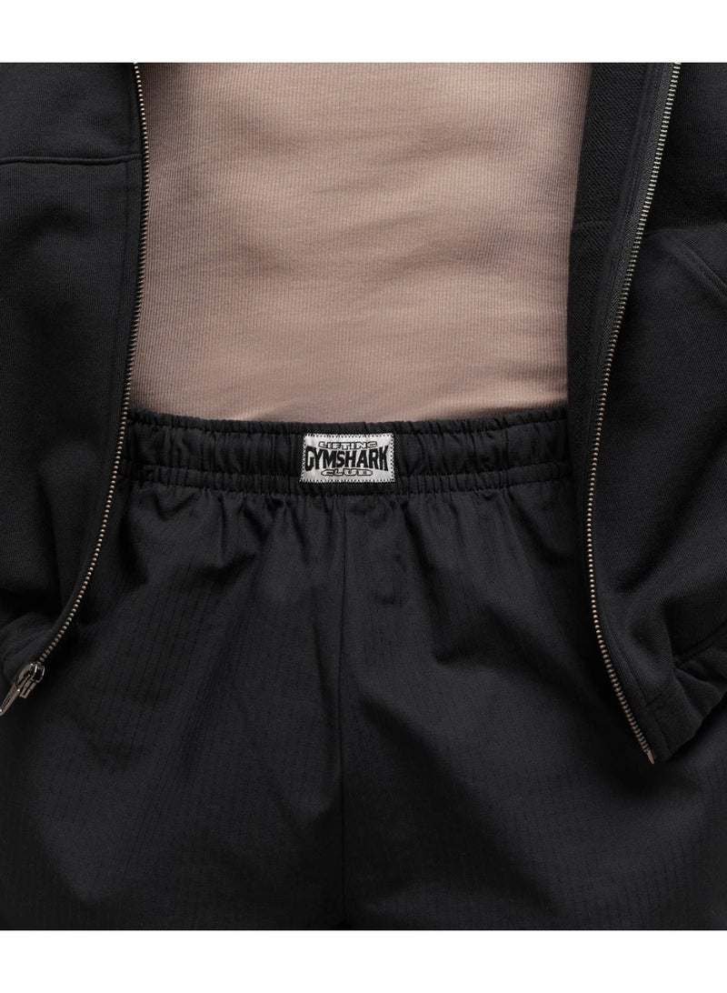 Gymshark Pumper Pants, Men Heavyweight Ripstop Oversized Joggers, Elastic Cuff Drawstring Weightlifting Gym Track Pants (Black) - Image 5