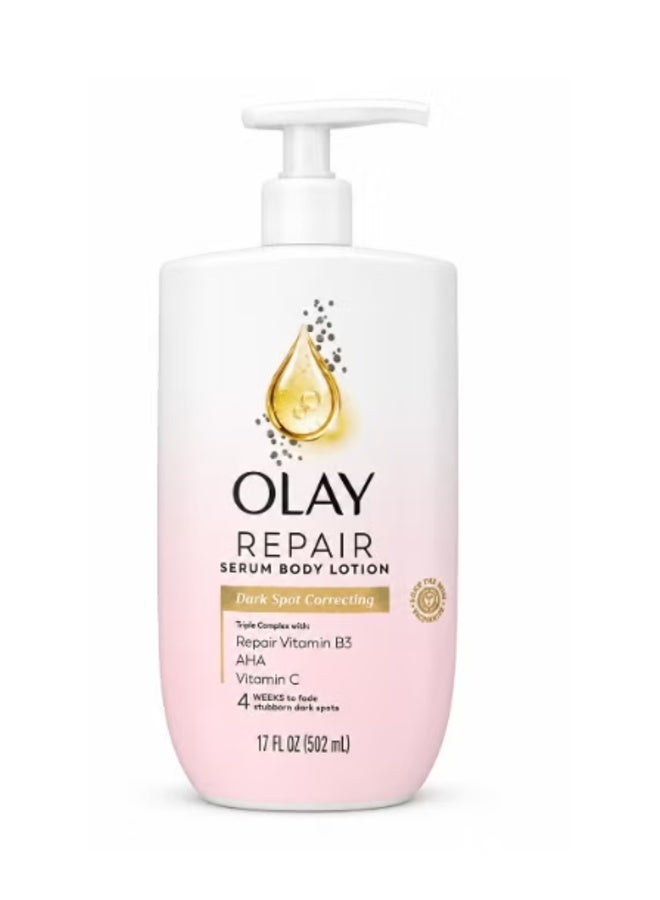 Olay Repair Serum Body Lotion with Vitamin B3, AHA & Vitamin C, Dark Spot Correcting, 502ml