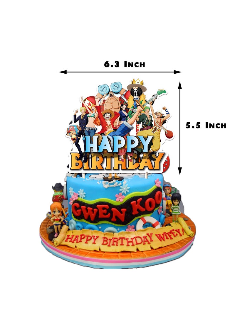 One Piece Birthday Party Supplies, One Piece Birthday Decorations Balloons, Cake Decorations, Cake Decorations, Hanging Vortex for Boys and Girls - Image 3