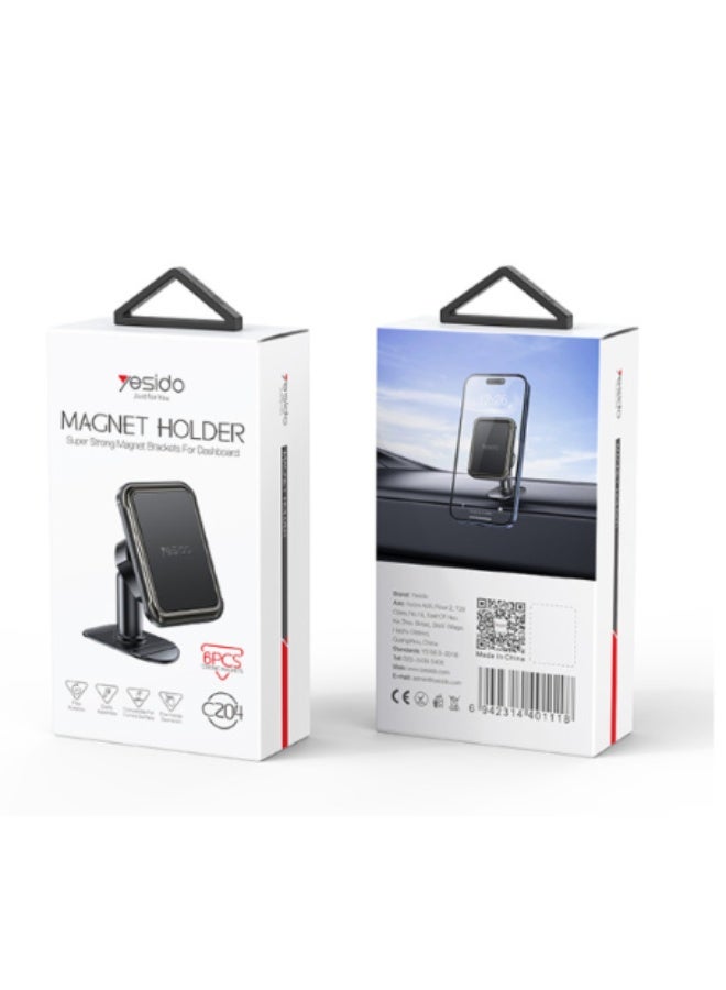 Yesido C204 Folding Bent Base Wave Bendable Magnetic Phone Holder - 6PCS N42 Magnets - 360 Rotation. - Image 5