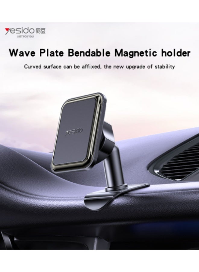 Yesido C204 Folding Bent Base Wave Bendable Magnetic Phone Holder - 6PCS N42 Magnets - 360 Rotation. - Image 2