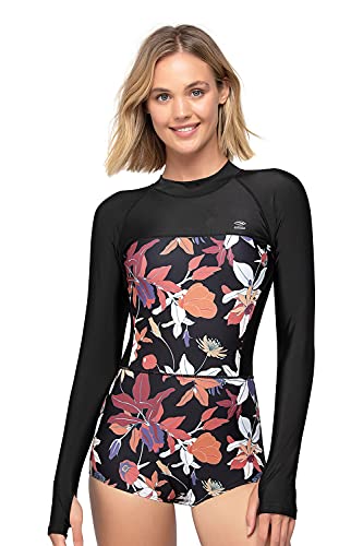 AXESEA Womens Rash Guard UPF 50 Long Sleeve Swim Shirt One Piece Bathing Suit Swimsuit - Image 1