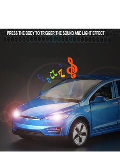 فيوچن بلس لعبة سيارة تيسلا X موديل Diecast مع صوت وضوء 1:22  - Image 3