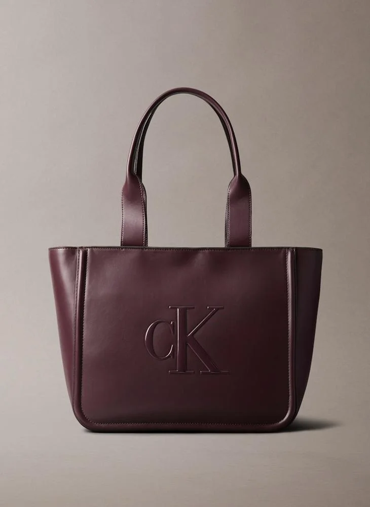 كالفن كلاين Logo Raised Medium Tote