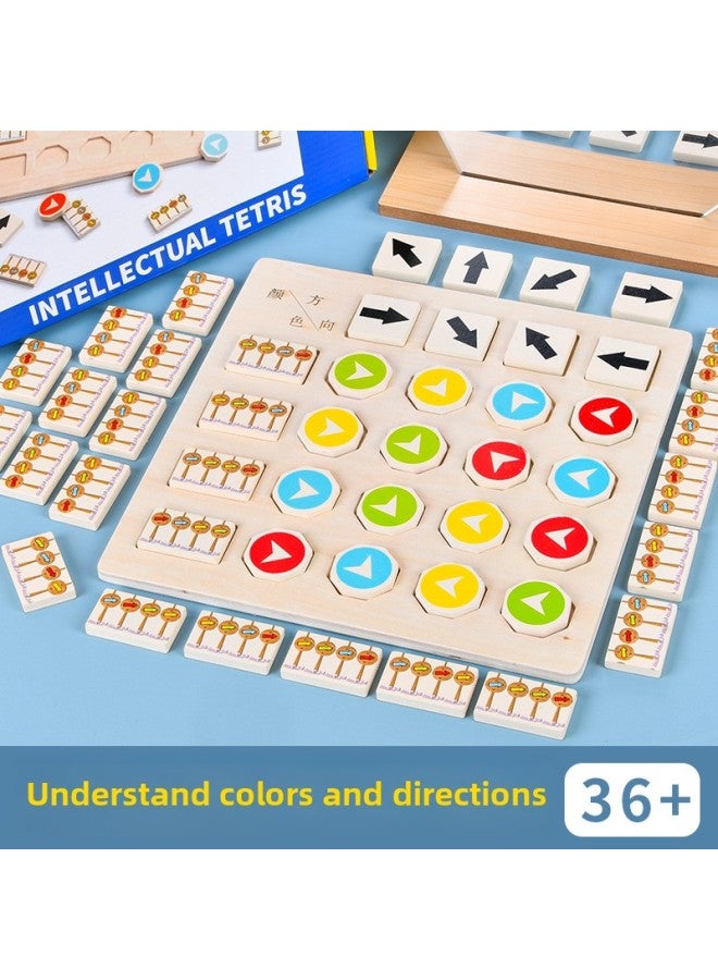 Early Childhood Education Enhance Cognition Color Direction Advanced Thinking Ability Matching Puzzle Parent-Child Wooden Toys-Color:Color Cognitive Direction - Image 4