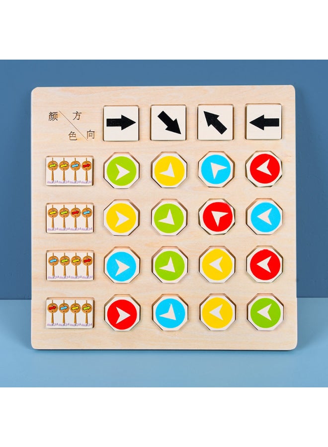 Early Childhood Education Enhance Cognition Color Direction Advanced Thinking Ability Matching Puzzle Parent-Child Wooden Toys-Color:Color Cognitive Direction - Image 5