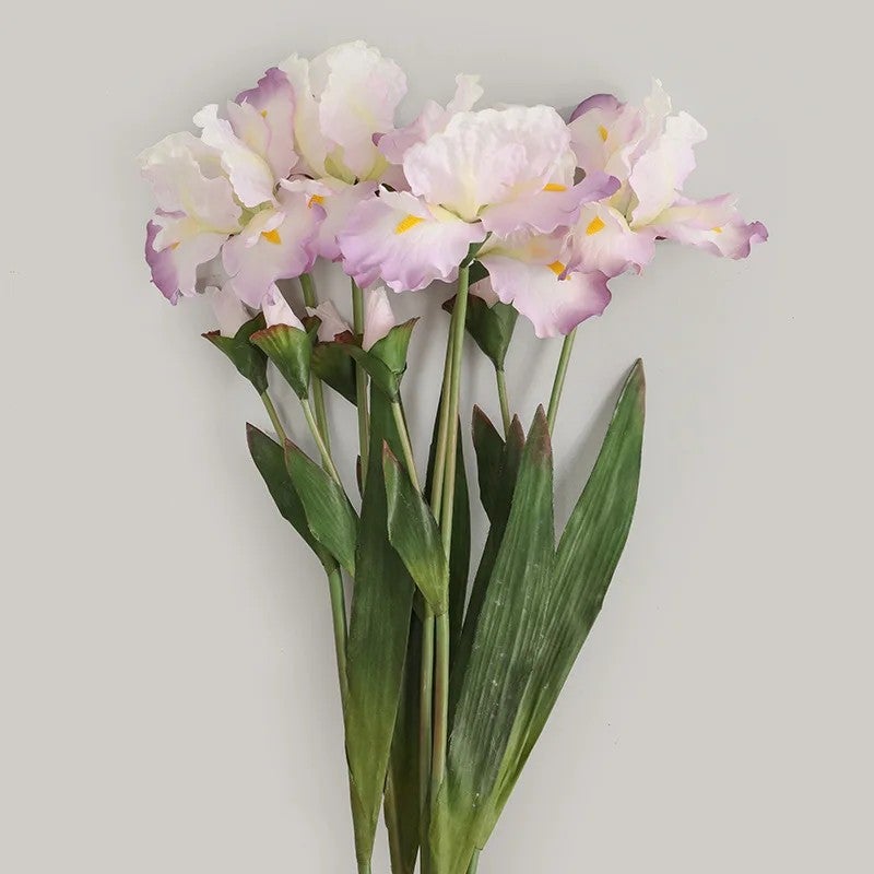 Y&D YOPIN-3611 Premium 2-Head Large Silk Artificial Iris Flowers Long Stem - Realistic Floral Home Decor - Image 3