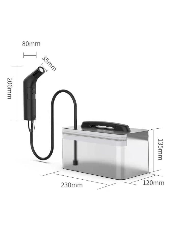 دينكس شطاف محمول للسفر – شطاف يدوي قابل لإعادة الشحن مع خزان ماء، شحن USB، بخاخ حمام صغير للمسلمين للتخييم والرحلات والاستخدام الخارجي – سعة 2.3 لتر - Image 2