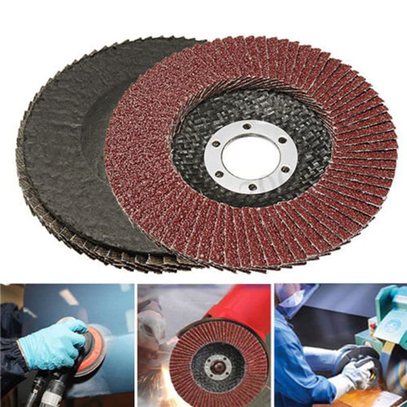 MLD CFWAP225 Flap Discs 4 Inch Sanding Discs #80 Grit Grinding Wheels Blades For Angle Grinder Sanding Grinding (Size 4 inch,80 Grit, Multicolour) pack of-20 - Image 5
