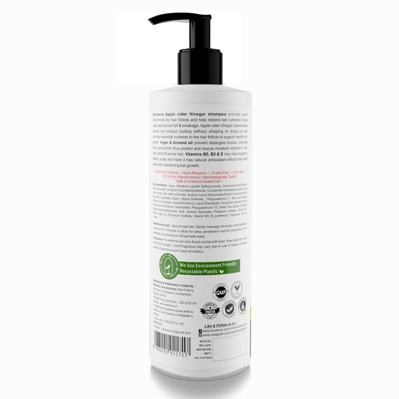 VOLAMENA WITH DEVICE Apple Cider Vinegar Hair Shampoo With Onion Anti Dandruff Hair Fall Control 200 ml - Image 5
