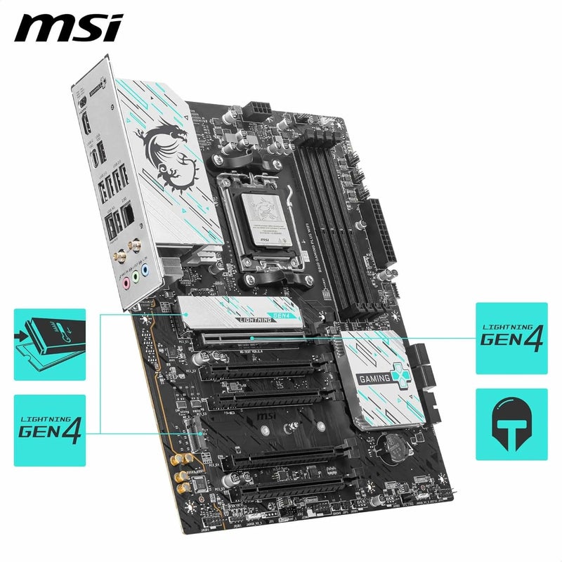 MSI B840 Gaming Plus WiFi Motherboard - ATX, Supports AMD Ryzen 9000/8000/7000 Processors, DDR5 Memory Boost 8000+ MT/s, PCIe 4.0, M.2 Gen4, Wi-Fi 7, 2.5G LAN - Image 5