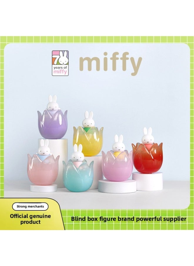 Generic - Genuine Miffy Tulip Series Blind Box Hand-made Trendy Toys Cute Creative Ornaments Peripheral Gifts Wholesale-Color:Miffy Sofa Bracket Series 2nd Generation Blind Box [shoot 6 Pieces At The End Box] - Image 1
