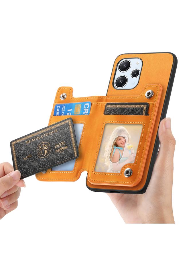 اس-توب جراب خلفي لهاتف Redmi Note 13 4G Retro MagSafe محفظة بسحاب وحقيبة بطاقات - Image 4