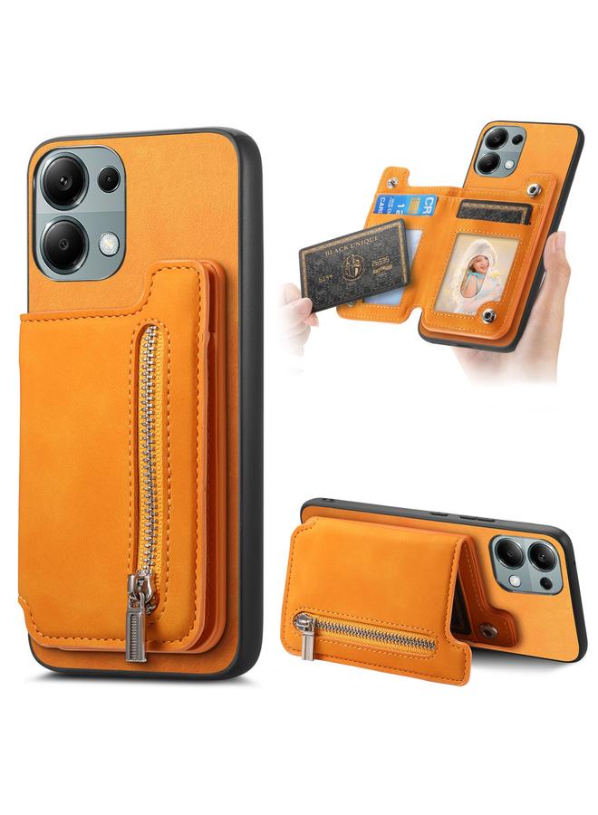 اس-توب جراب خلفي لهاتف Redmi Note 13 4G Retro MagSafe محفظة بسحاب وحقيبة بطاقات - Image 1