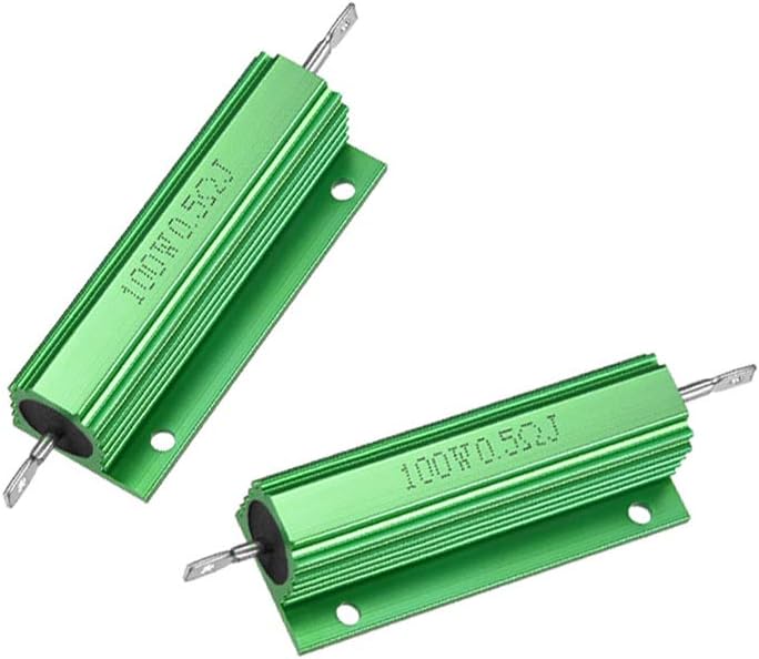 Dahszhi Wirewound Resistor 100W Watt 0.5 Ohm Aluminum Shell Chassis Mounted Resistors - 2pcs - Image 1