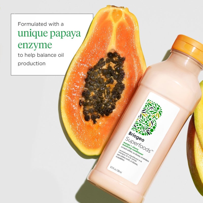 Briogeo Superfoods Mango + Cherry Oil Control & Balancing Conditioner - Image 2