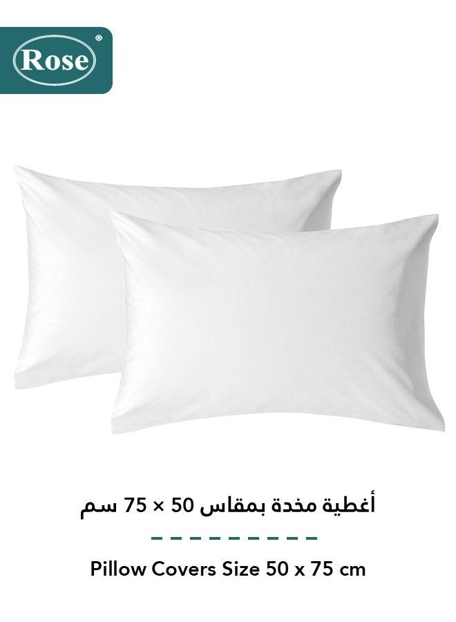 Rose Luxurious Plain Fitted Sheet with Deep Pockets and Pillow Cases, Bed Sheet 3-Pieces Set, Soft & Cozy Microfiber Breathable and Cooling, King Size 200x200+38 cm, Black - White - Image 4