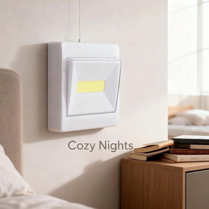 Multifunctional LED Night Lamp Mini Light for Bathroom Decor, Wall Stairway Cabinet, Battery Operated - Nightlight for Kids, Easy Installation, Durable ABS Material - Image 3