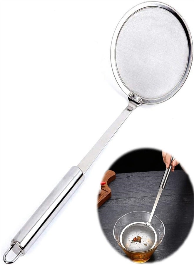 joyzzz Stainless Steel Fine Mesh Strainer for Skimming Grease and Foam - Image 1