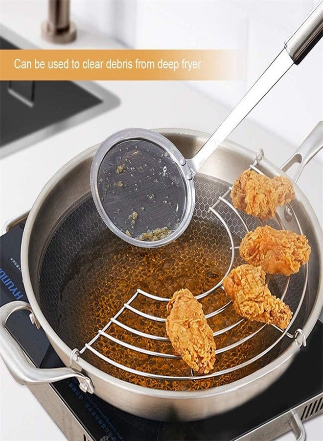 joyzzz Stainless Steel Fine Mesh Strainer for Skimming Grease and Foam - Image 5